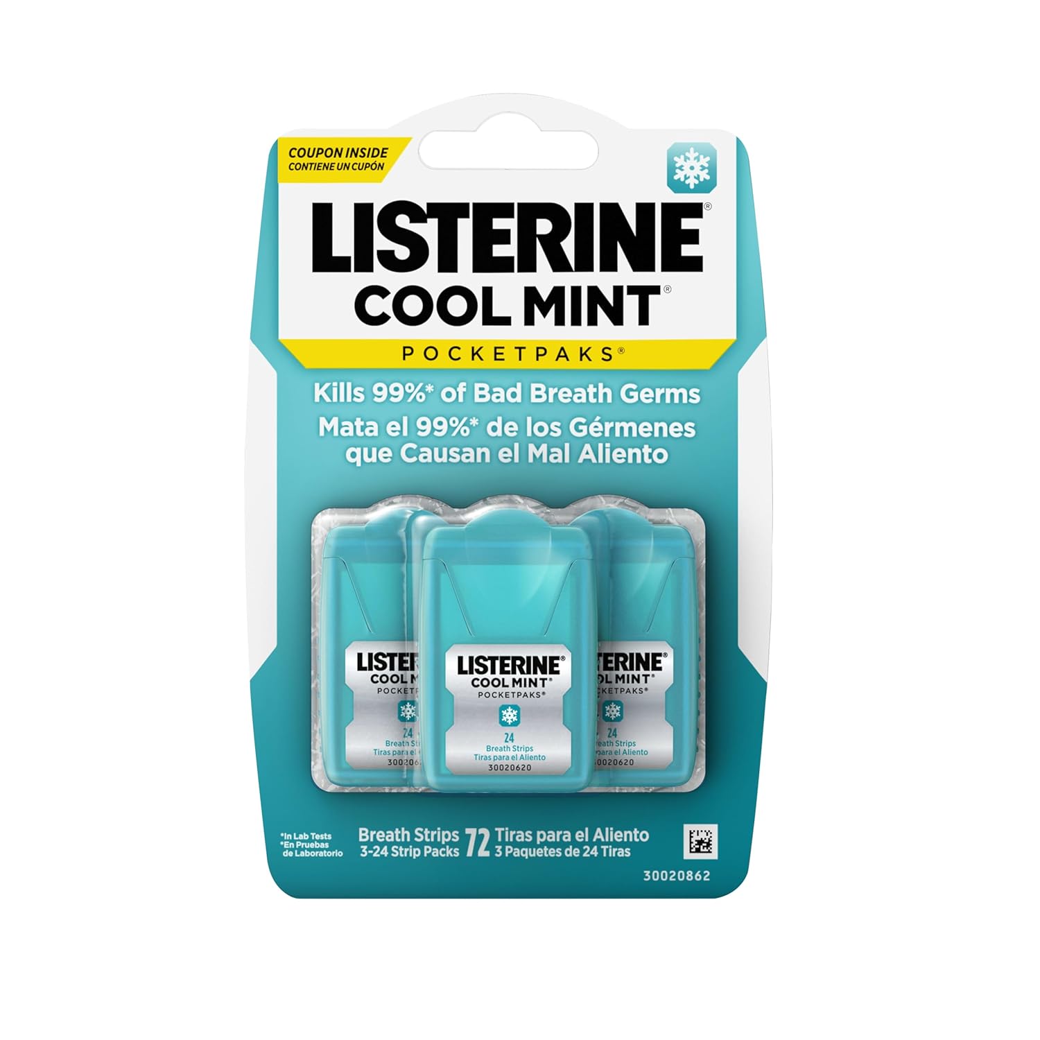 Translation missing: nl.Listerine PocketPaks Cool Mint Breath Strips – Sugar Free