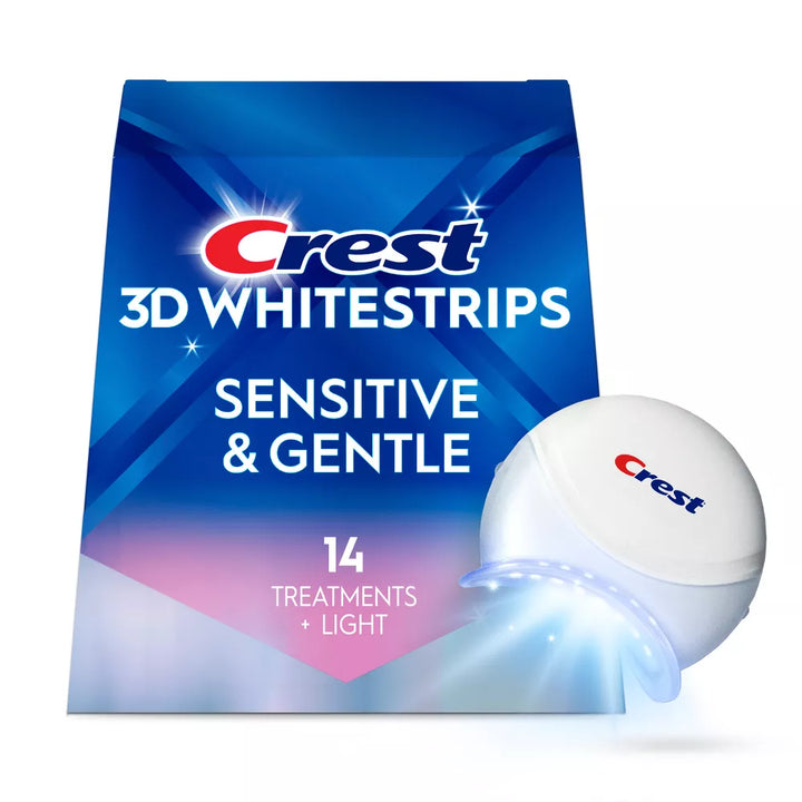 Translation missing: nl.Crest 3D Whitestrips Sensitive &amp; Gentle + LED Light Teeth Whitening Kit – 28 Strips