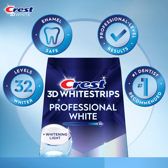 Translation missing: nl.Crest 3D Whitestrips Professional White + Whitening Light At-Home Teeth Whitening Kit – 38 Strips