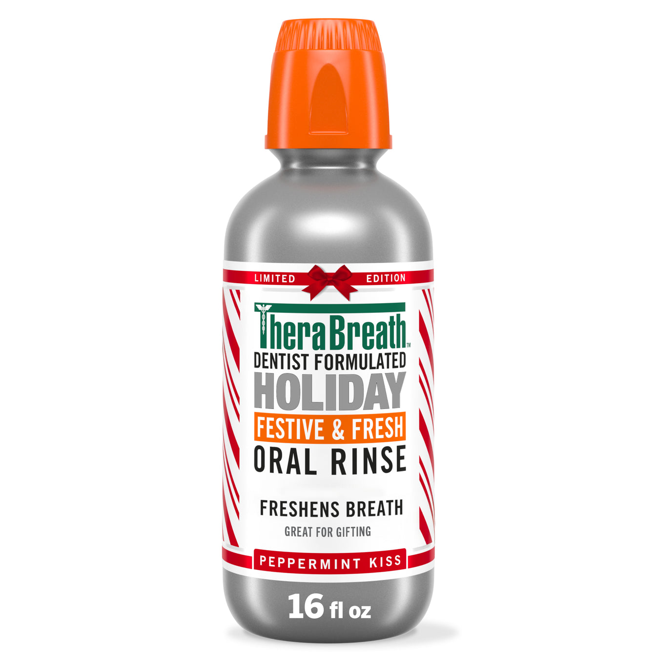 Translation missing: nl.TheraBreath Limited Edition Holiday Festive &amp; Fresh Oral Rinse Peppermint Kiss