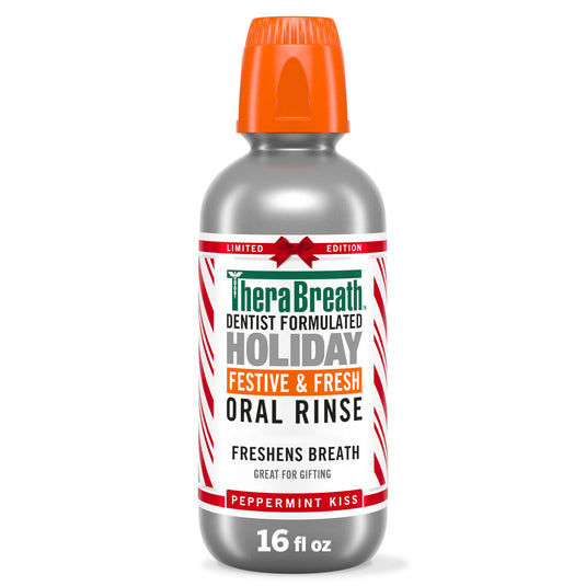 Translation missing: nl.TheraBreath Limited Edition Holiday Festive &amp; Fresh Oral Rinse Peppermint Kiss