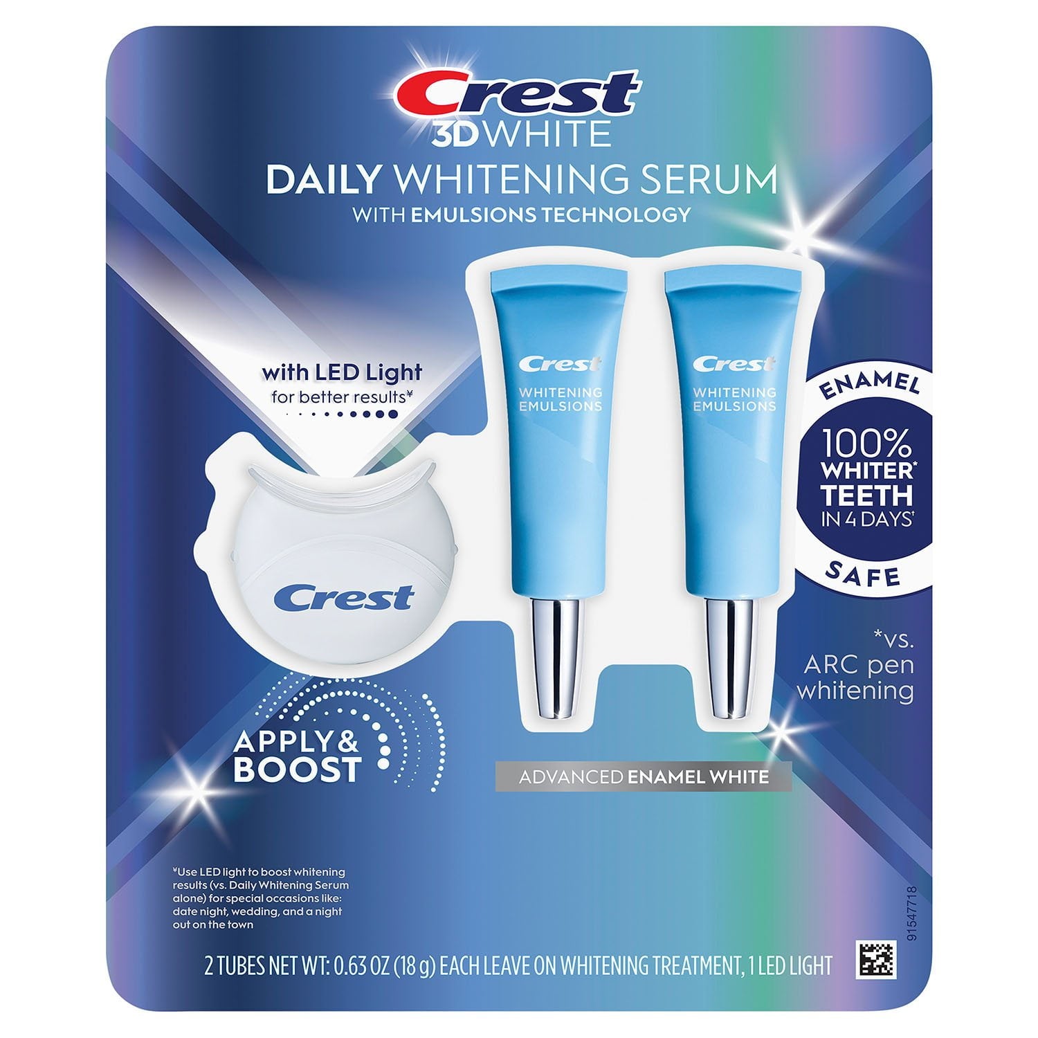 Translation missing: nl.Crest 3DWhite Daily Whitening Serum Advanced Enamel White + LED Light Treatment