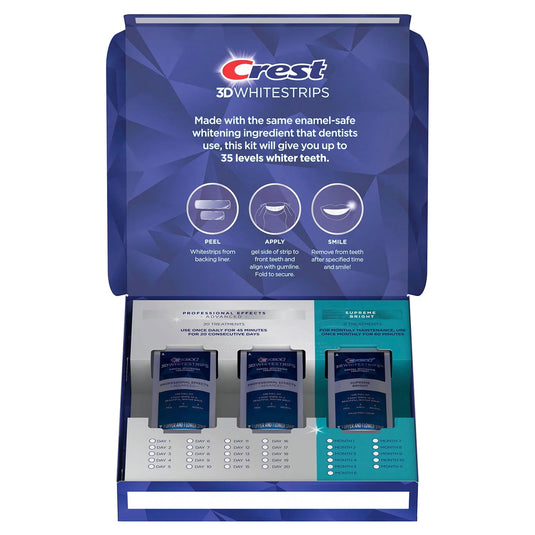 Translation missing: nl.Crest 3D Whitestrips Professional Effects &amp; Supreme Bright Whitening Kit